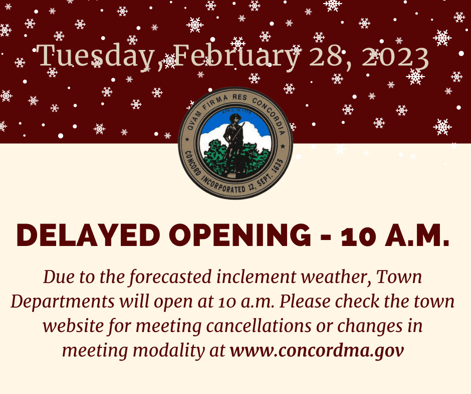 February 28, 2023 Delayed opening