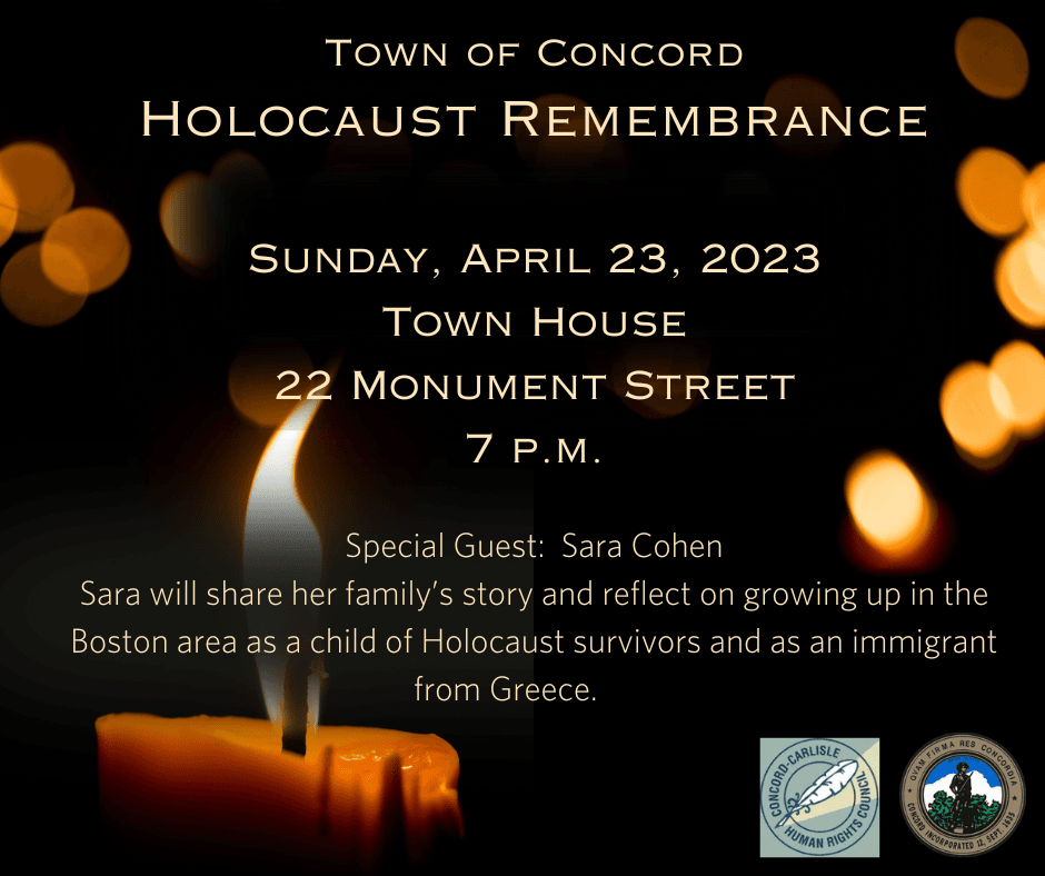 Town of Concord Holocaust Remembrance
