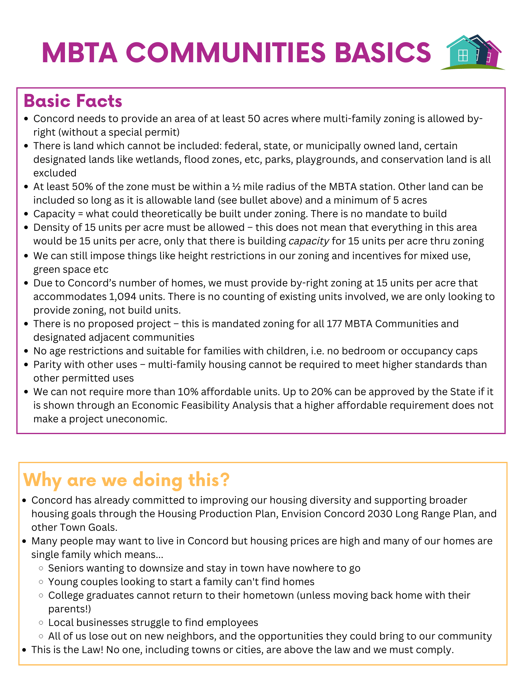 Basic Facts 1 pager MBTA Communities