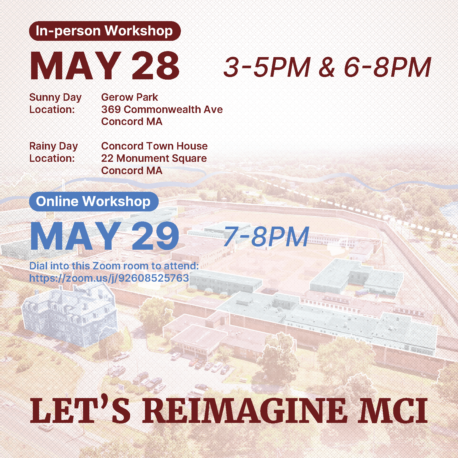 Reimagine MCI Concord - May 28 Inperson, May 29 Virtual Workshops