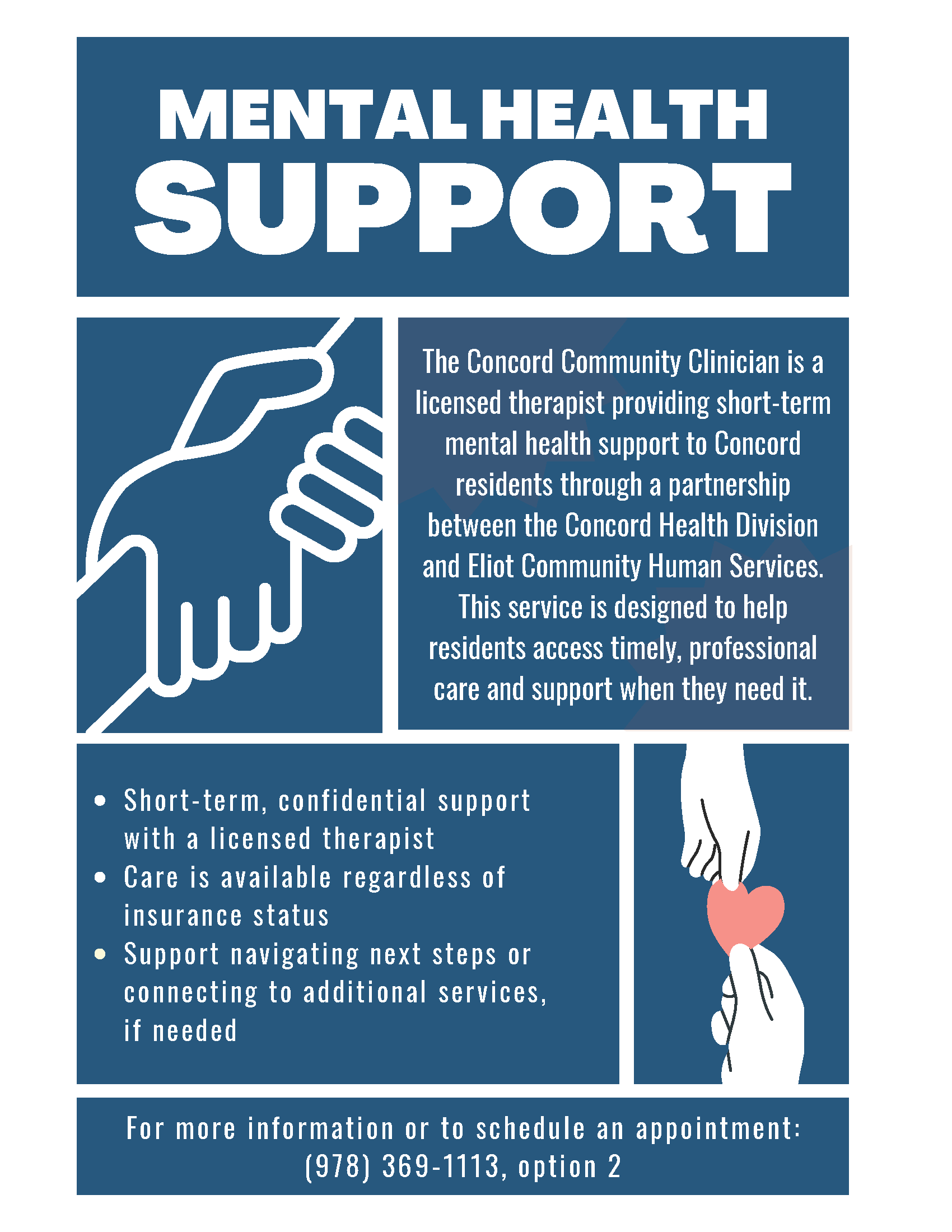 Mental Health Support Dark Blue