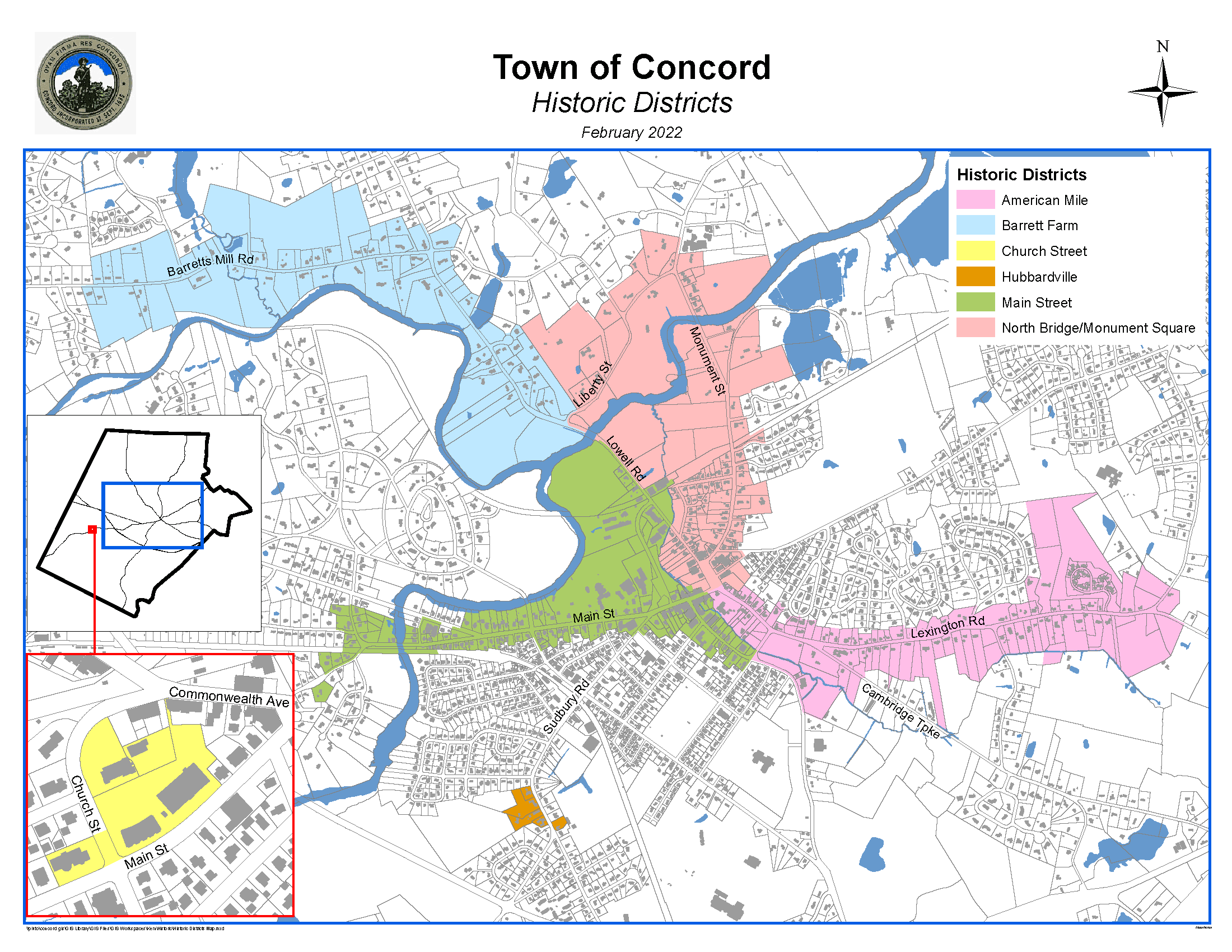 Historic Districts Map 2022 Opens in new window