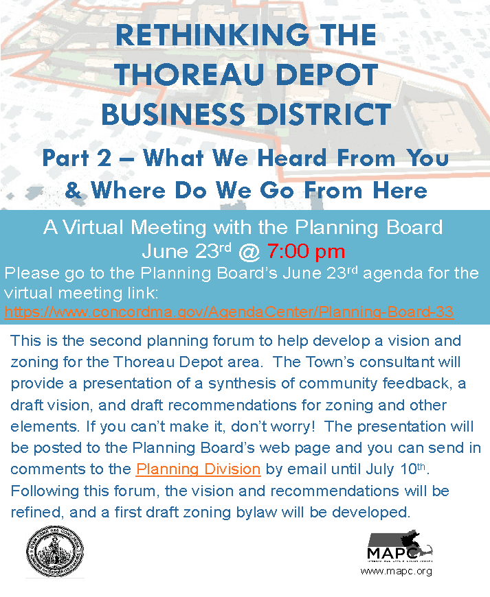 Thoreau Depot Public Forum Part 2 Flyer