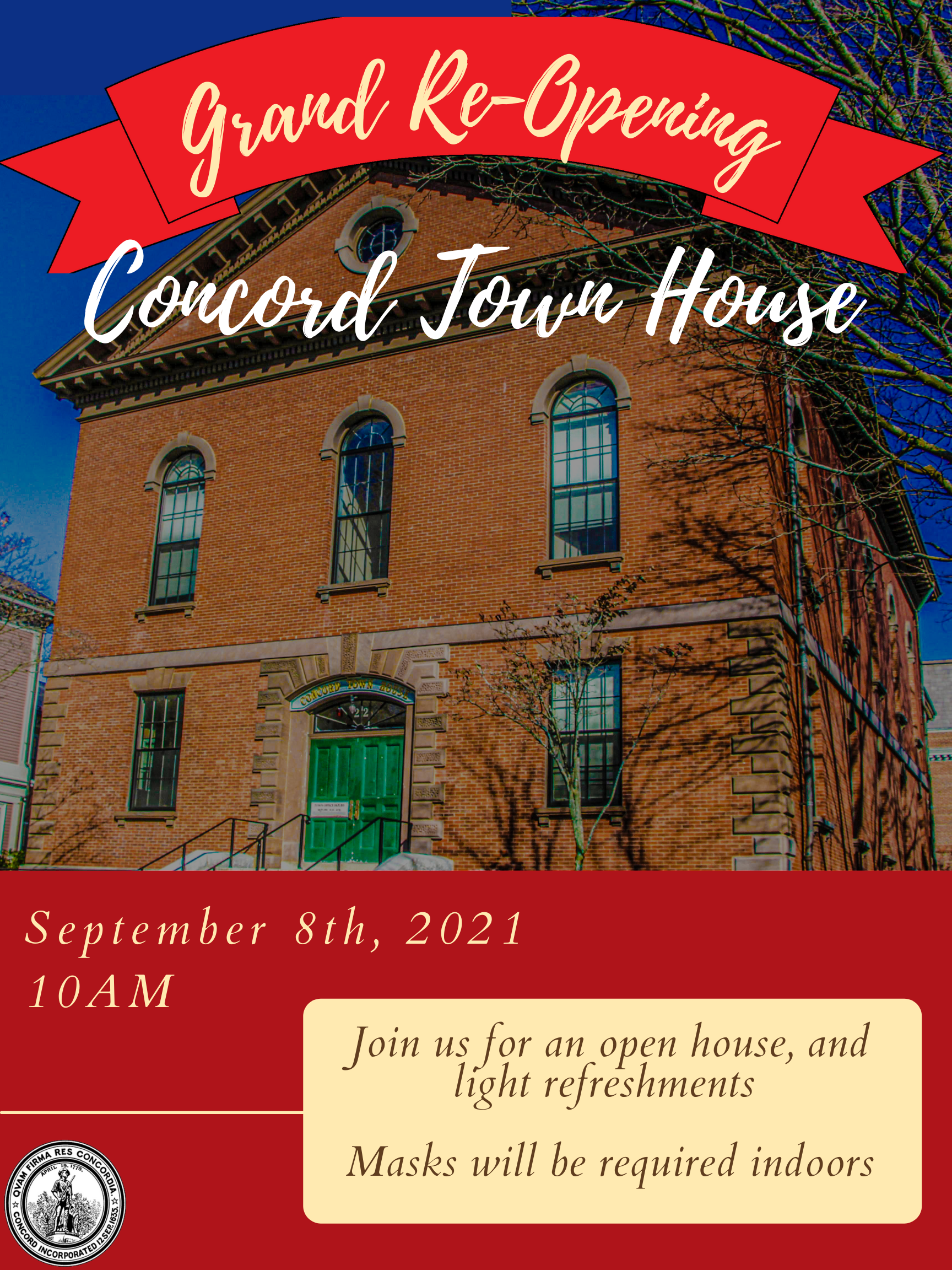 poster Grand Opening town house sept 8th 10am