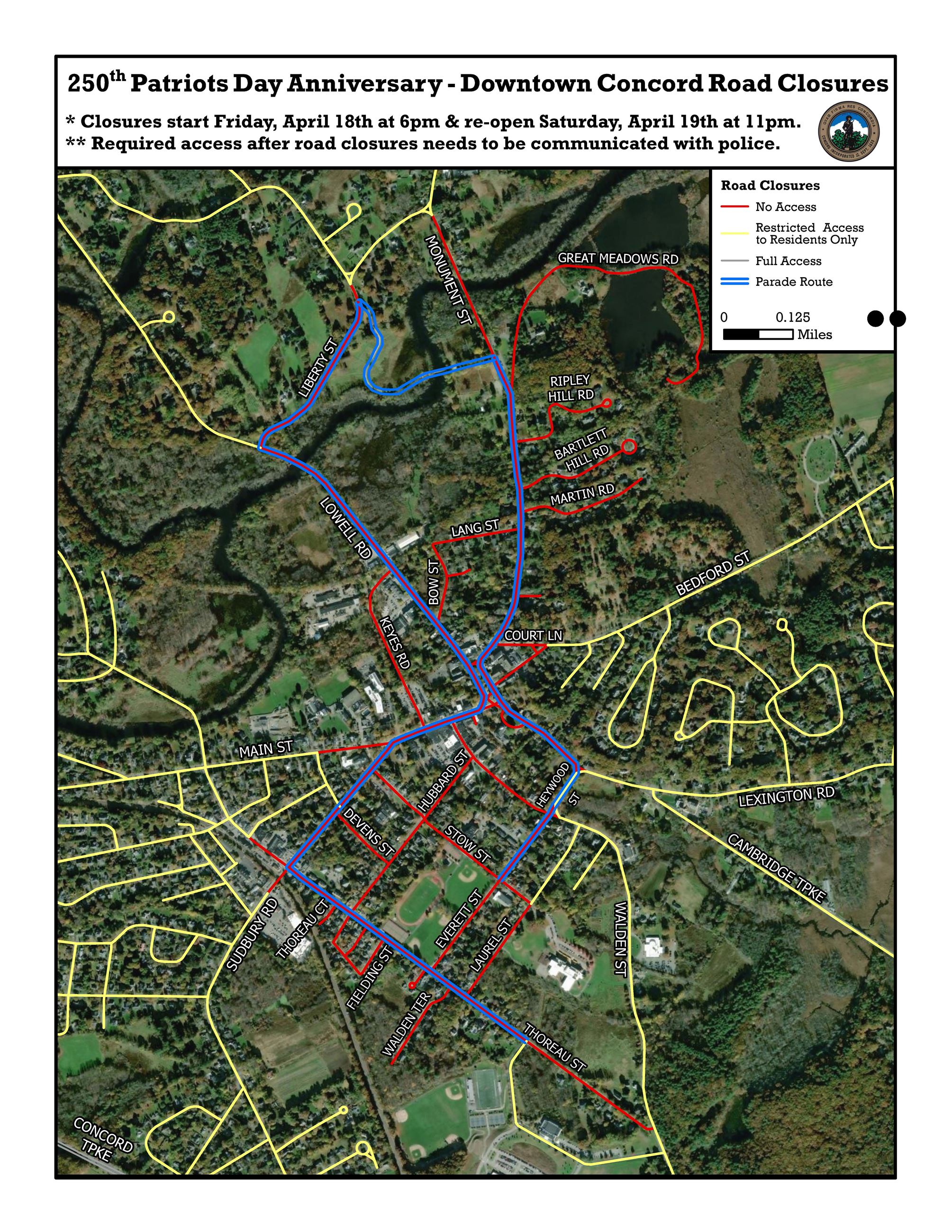 Concord250_Concord Road Closures