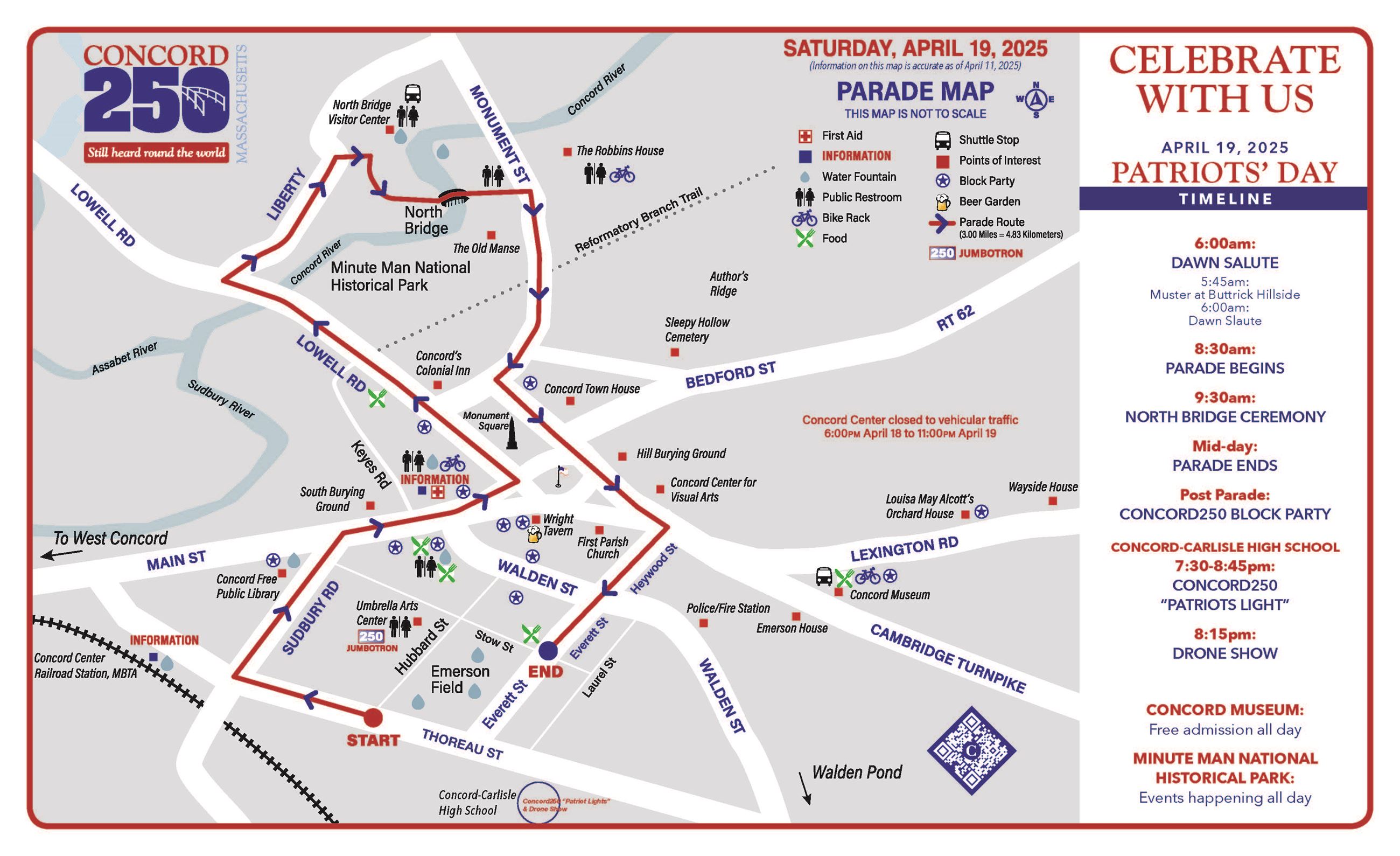 Walking Map of the 250th parade route