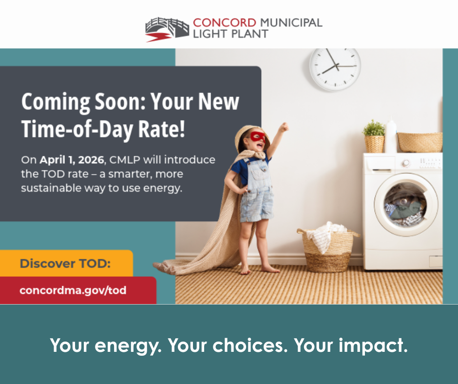 Boy in a superhero outfit with a clock and washing machine to introduce time of day rates